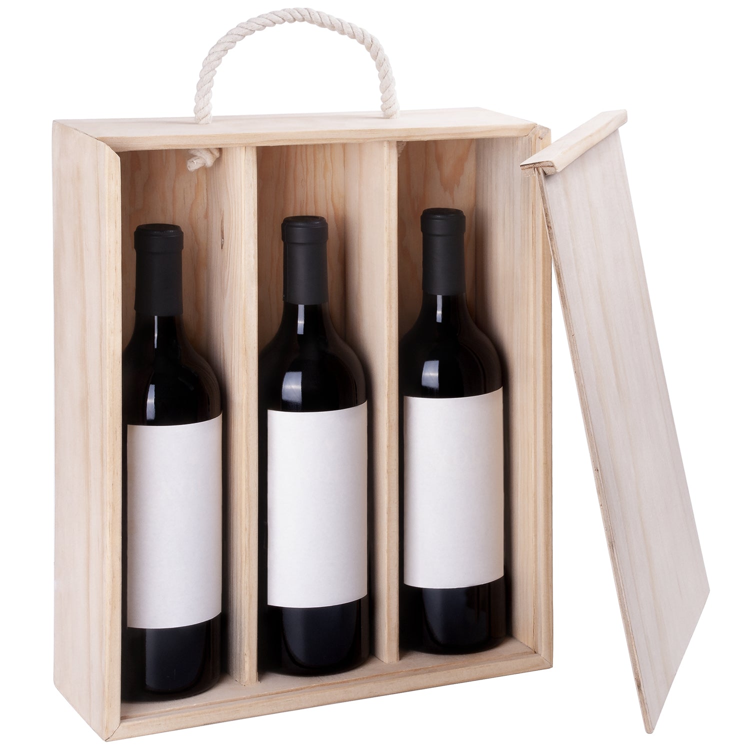 Caja madera regalo para 4 botellas vino