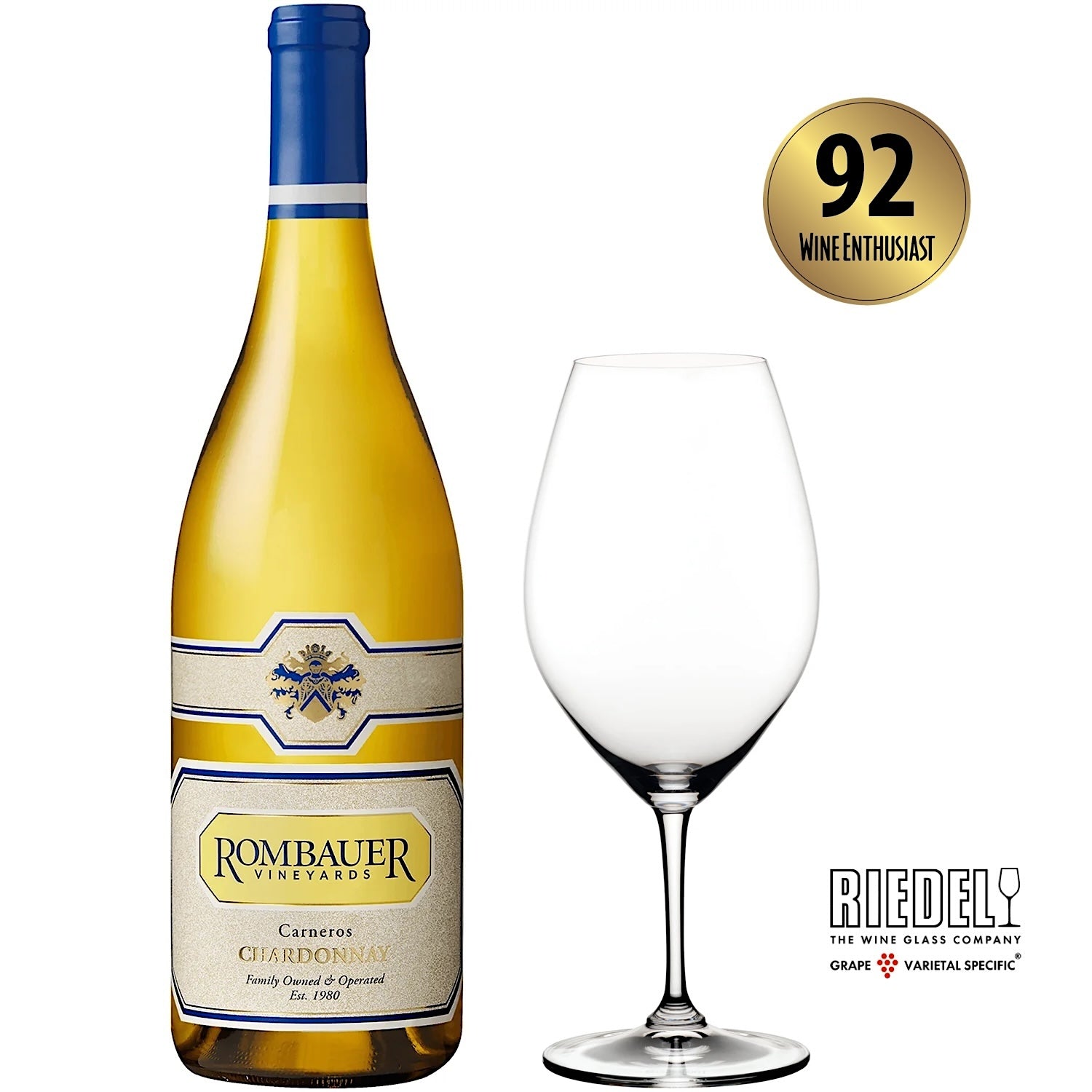 Rombauer Chardonnay + Copa Riedel Ouverture Double Magnum