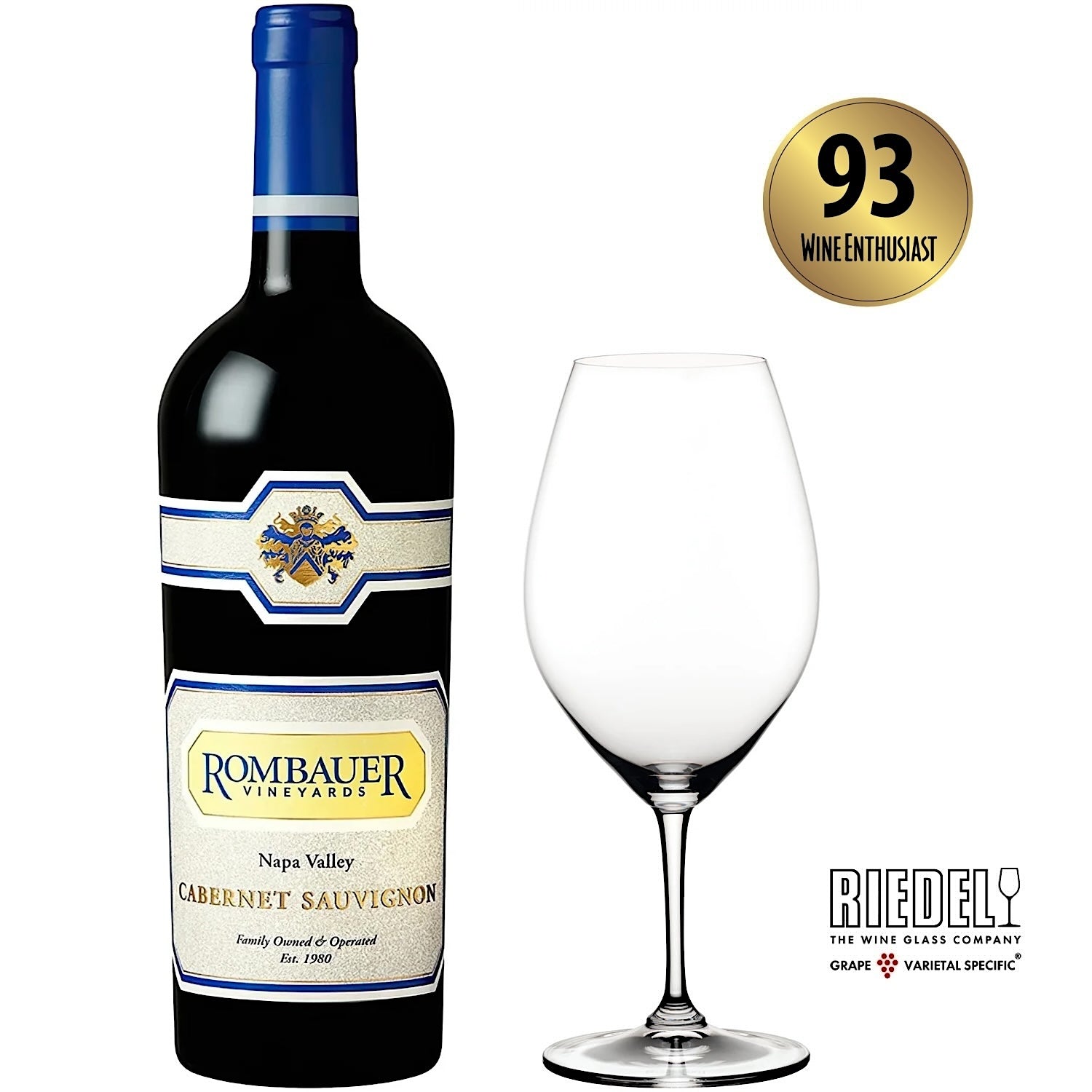 Rombauer Cabernet Sauvignon + Copa Riedel Ouverture Double Magnum