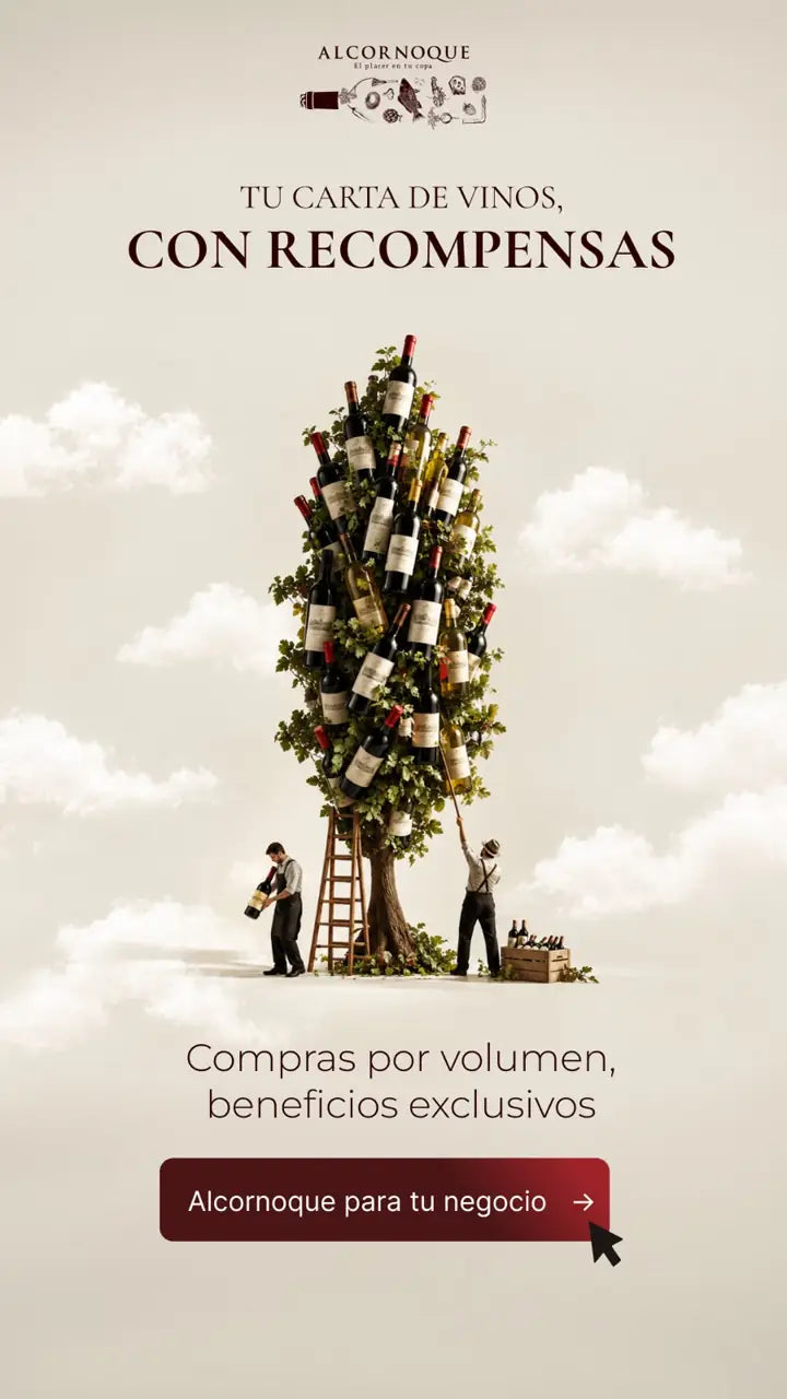 Tu carta de vinos, con recompensas — mesa larga entre nubes